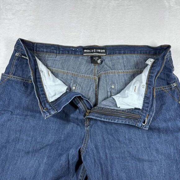 Y2K Rocawear Size 42Tab Jean Carpenter Baggy‎ Jorts Skate Grunge Hip Hop Rave - Picture 4 of 11
